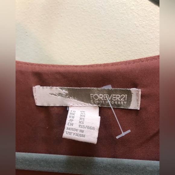 Forever 21 brown-coral wide leg jump suit. Size XS (extra small) - Picture 3 of 4